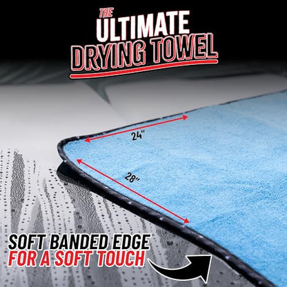 Chemical Guys Thirst Trap Microfiber Chamois Towel, Safe for Cars, Trucks, SUVs, RVs, Motorcycles, & More, 24"x28" (Blue) 1 Pack - size: 1 Pack