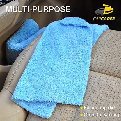 CARCAREZ Microfiber Towels for Cars, Car Drying Wash Detailing Towel with Plush Edgeless Microfiber Cloth (Multi) - color: Multicolor