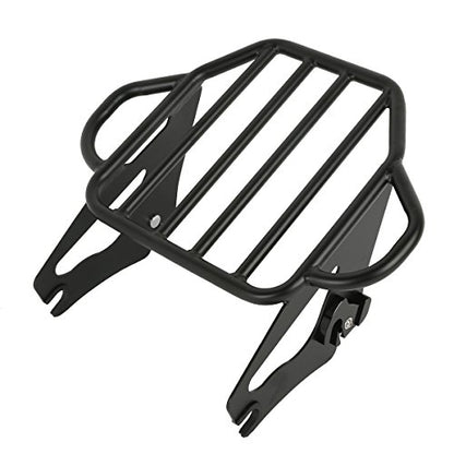 Black Detachable Passenger Backrest Sissy Bar Upright w/ 2 Up Luggage Rack Fits For Harley Touring Road King Street Road Electra Glide 2009-2025 2021 2021 2018 - color: Black #3
