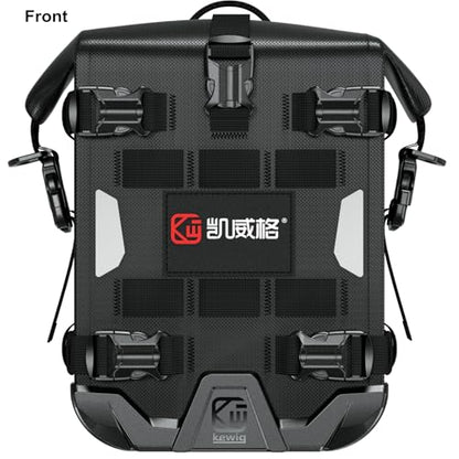Kewig Full Waterproof Motorcycle Bag for Front Bumper Side Frame Crash Bar, 5.5L TPU Motorcycle Riding Tools Accessories Luggage Bag with Rigid Support & Quick Release Shoulder Strap, Black, 1PC