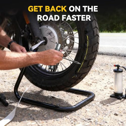 AUTOWN Compact Tire Repair Kit with Plugs Fix Punctures & Plug Flats with Ease - Capsule Style Flat Tire Puncture Repair Kit for Motorcycle, Car, ATV, UTV, Mountain Bike, Etc