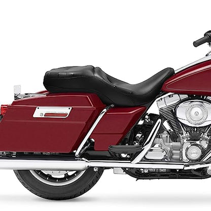 Motorcycle Seat, SLMOTO Driver Passenger Seat Cushion fits for Harley Davidson Touring Electra Glide Classic 1997-2007 - style: Vivid Black