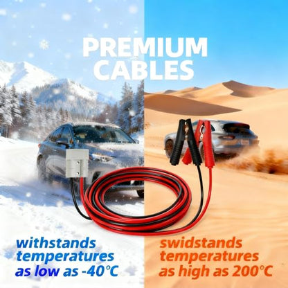 50A Anderson Connector to Alligator Clip 600V Quick Connector Plug Battery Clip 10AWG Battery Alligator Clip with Cable for Trucks,Automobiles,forklifts - size: Anderson-Clip 1m(Pure Copper Wire)