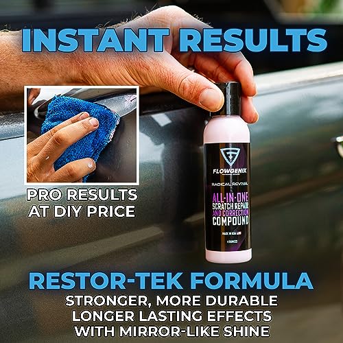 Instant Car Scratch Remover for Vehicles, All-in-One Car Paint Scratch Repair and Polishing Compound (4 oz) - Incl. Microfiber Applicator and Microfiber Towel - color: Instant Scratch Repair