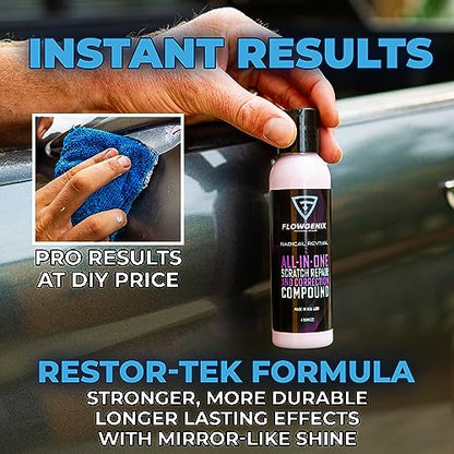 Instant Car Scratch Remover for Vehicles, All-in-One Car Paint Scratch Repair and Polishing Compound (4 oz) - Incl. Microfiber Applicator and Microfiber Towel - color: Instant Scratch Repair