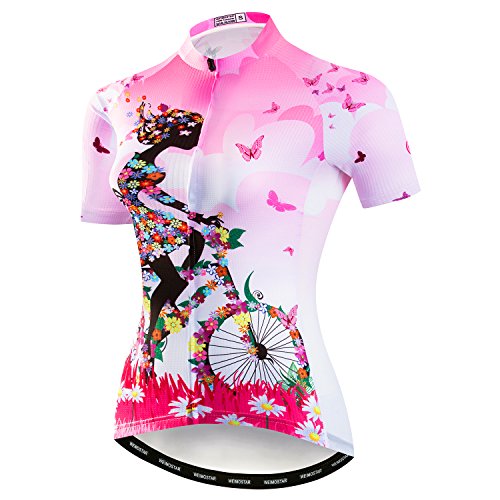 JPOJPO Womens Cycling Jersey,Bike Shirt Quick-Dry Breathable Reflective S-2XL Tops - color: Ccf2020, size: Small