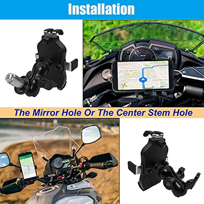 Motorcycle Phone Mount GPS Navigation Bracket Mobile Phone Holder Fork Stem for Suzuki Hayabusa GSX-R 600 750 1000 YZF R1 R6 S1000RR CBR250R 300R Kawasaki Ninja 400