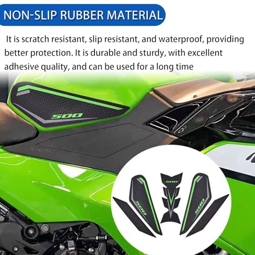 Motorcycle Side Fuel Tank pad Traction Pad Gas Knee Grip Protective Sticker Tankpad Protector fit for Ka&wa&sa&ki NINJA500/Z500 NINJA 500/Z 500 2024 2025 (Grey) - color: Grey