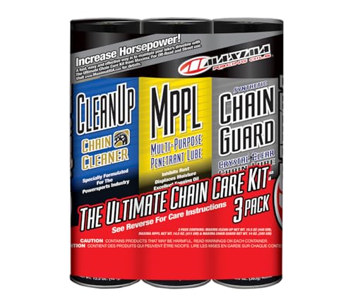 Maxima Synthetic Ultimate Chain Care Kit Clean-Up Cleaner MPPL Multi‑Purpose Penetrating Lubricant