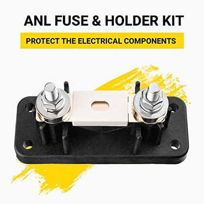 Spartan Power 300 Amp ANL Ceramic Fuse & Holder Kit Black - color: BLACK, size: 300A BLACK