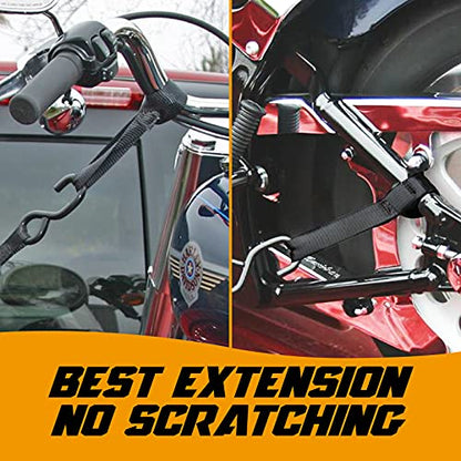 Soft Loop Tie Down Straps - 1.5 x 18 inches, 8800lbs Breaking Strength, Soft Loops for Securing ATV, UTV, Motorcycles, Scooters, Dirt Bikes, Lawn & Garden Equipment, 4 Pack (Black) - color: Black