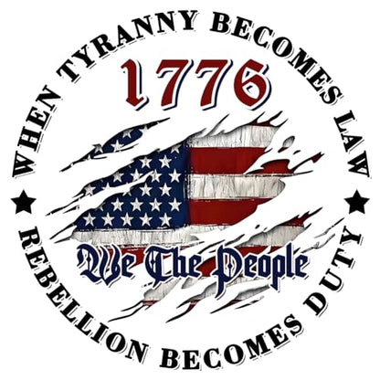JLHAPPY1983-We The People Sticker Decals 1776 Distressed American USA Flag Decal-Patriotic Vinyl Decal for Auto Car Truck SUV Window- Indoor and Outdoor Use-Waterproof