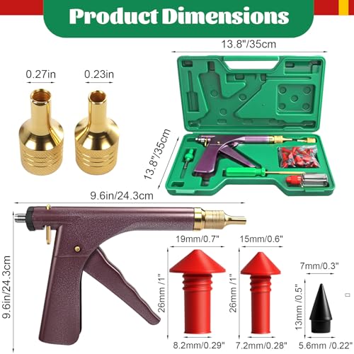 37 Pcs Mushroom Tire Plug Kit,Tire Plug Gun with 16 Plugs for Tubeless Tyre Punctures and Flats on Motorcycle,ATV,Trucks & Tractors,Fix a Flat Roadside Rapid Repair Set - size: 37 Pcs Mushroom Tire Plug Kit