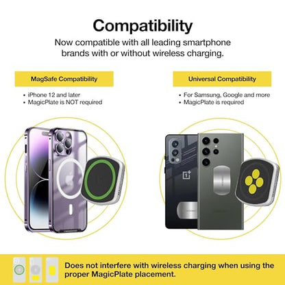Scosche MP2WD-XTSP MagicMount Pro2 Magnetic Car Phone Holder - Ultimate Magnetic Car Mount for Windshield or Dashboard with Suction Cup - Compatible with MagSafe, iPhones, Galaxy, Pixel & Smartphones - style: Window / Dash Suction
