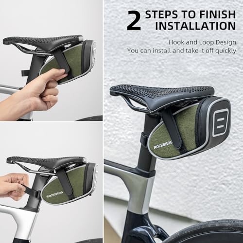 ROCKBROS Bike Saddle Bag Seat Bag, Lightweight Saddle Bag Cycling, Bike Storage Bag Under Seat for Mountain Road Bike