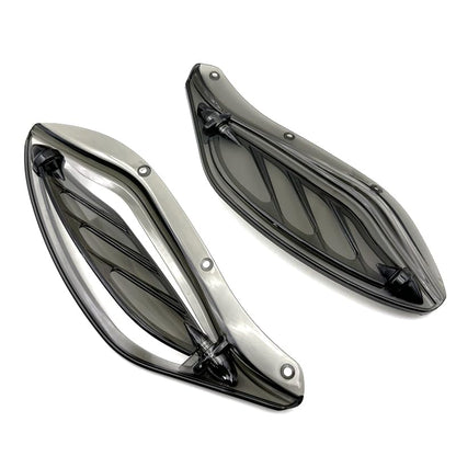 IZX fit for Harley Touring CVO Electra Street Glide Ultra Classic FLHX FLHTCSE Tri Glide Ultra Classic 96-13 Motorcycle Air Deflector Side Wing Windshield Fairing (Smoked) - color: Smoked