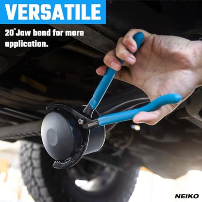 NEIKO 03422A Oil Filter Wrench, 12” Adjustable Oil Filter Pliers, 3 Adjustable Positions, Fits 2-3/8” to 4-1/2”, Oil Change Tools, Filter Removal Tool - style: 12" Oil Filter Wrench