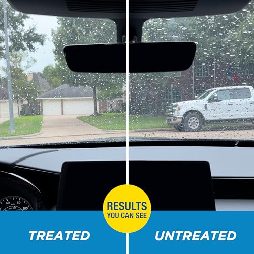 Rain-X 5071268-2 2-in-1 Glass Cleaner and Rain Repellant, 23 oz. (Pack of 2) - Provides a Streak-Free Clean for Automotive Glass While Preventing Sleet, Snow, Ice, and Road Spray Build Up - size: 23 Fl Oz (Pack of 2)