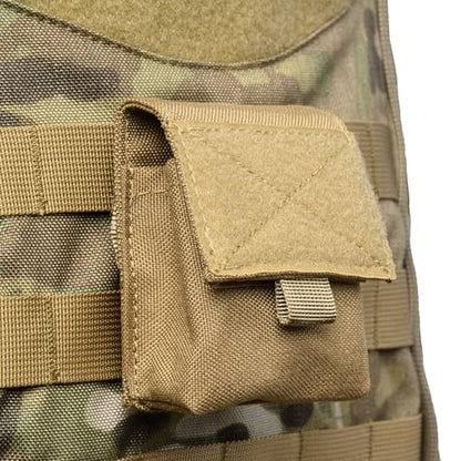 Azarxis Tactical Mini Belt Pouches, Multi-Purpose Small Battery Case Compact Utility EDC Card Slot Holder Waist Bags Military Molle Pack Sundries Storage Pack - color: #01 Army Green - 2 Pack