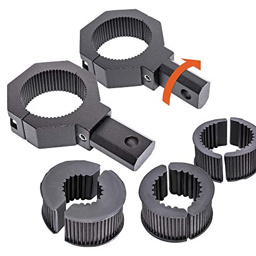 LAMPHUS Off-Road ATV UTV Light Bar Mounts Mounting Bracket Clamp Kits [1"/1.5"/1.75"/2" Inch] [360-Degree] [2 x Stud Size] Aluminium Unit Bull Roll Cage Clamps Mount - size: 2-Pack (Standard)