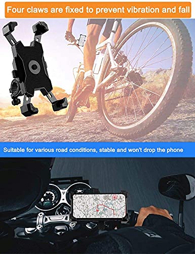 2025 Upgraded Bike Phone Mount, Easy Install and Quick Release Bicycle - Motorcycle Handlebar Phone Mount Holder, Bike Phone Holder for iPhone and More 4.7-6.8 inch Cell Phone - size: Handlebar
