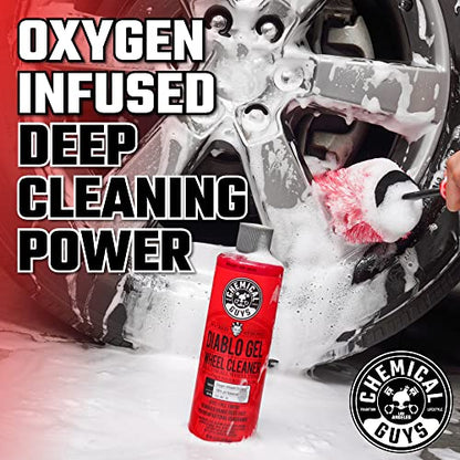Chemical Guys Diablo Gel Oxygen Infused Foam Wheel & Rim Cleaner, Concentrated Car Wheel Cleaner Safe on All Finishes, Removes Brake Dust, Dirt, Grime, for Cars, Trucks, SUVs, Motorcycles & RVs, 16 oz - style: Diablo Gel 16 oz