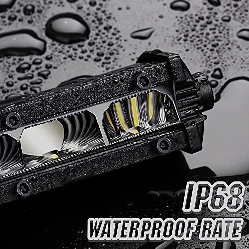 6 Inch Slim LED Light Bar Pods Small Spot Flood Offroad Driving Fog Work Single Row LED Light Bars for Trucks ATV UTV Boats, 2pcs