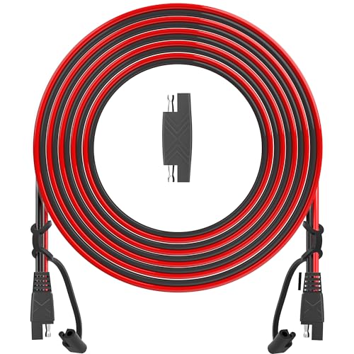 OYMSAE 30ft SAE Connector, Solar Panel Extension Cable, Quick Disconnect Wire for Automotive, RV, Motorcycle, Marine, Boat - 16AWG Battery Charging Plug (30FT 16AWG) - size: 30 ft