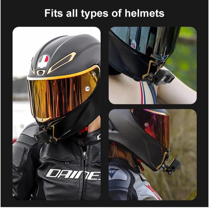 Coyktonty Motorcycle Helmet Mounting Bracket/Magnetic Quick Release Motorcycle Helmet Adapter Bracket for GoPro Hero 12 11 10 9 8 7 6 5/Insta360 Ace Pro/ONE RS/ONE R/Osmo Action 5 Pro/4 3