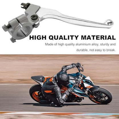 KVAEY Motorcycle Clutch Lever, 7/8" 22mm Left Handlebar Folding Brake Lever Perch, Clutch Handle Lever Replacement (Silver) - color: Silver