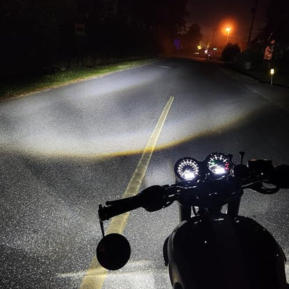 Eagle Lights 7 Inch Generation III Black LED Headlight Kit with Halo Ring DRL for Triumph T100 and T120 Models (Chrome Ring) - color: Chrome Ring
