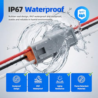 3 Pin Deutsch Connector, Hoodutric 16AWG Gray Male Female Wiring Harness DT Pigtail 3 Wire Waterproof Connector with Heat Shrink Tubing Electrical Tape for Car Truck Motorcycle Boat- 6 Kit - style: 3Pin Gray 6 Set