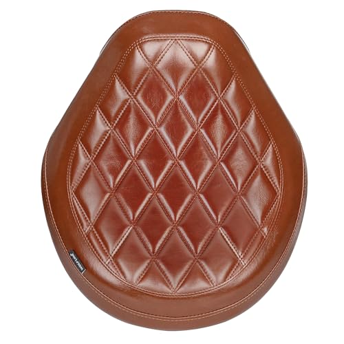 Motorcycle Rider Comfort Seat Fit for CMX1100 Rebel 1100 2021 2022 2023 2024 2025 2026, Leather Front Driver Saddle Solo Cushion Pad, Brown Stitching - color: Front - Brown-A