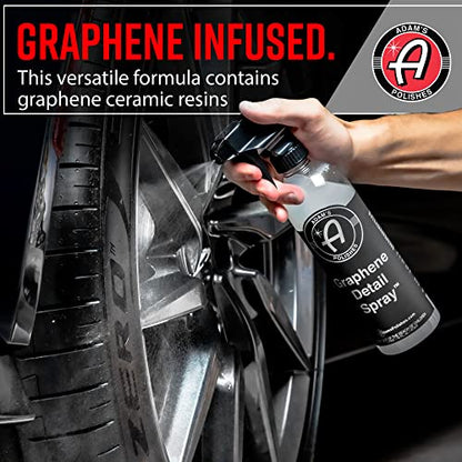 Adam’s Graphene Detail Spray Refill Kit - Extends Protection of Waxes, Sealants, & Coatings | Quick, Waterless Detailer For Car Detailing | Clay Bar, Drying Aid, Add Shine Gloss Ceramic Protection