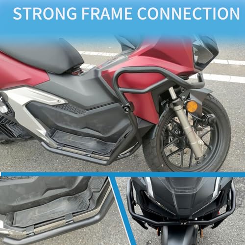 Motorcycle Steel Highway Crash Bar Engine Guard Bumper Crashbar Body Frame Falling Protector fit for Ho&n&da ADV160 ADV-160 ADV 160 Accessories 2023 2024, Black