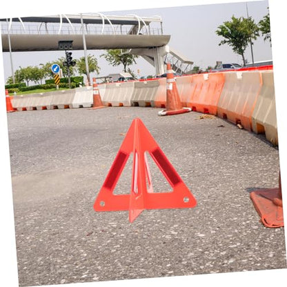 1Set Roadside Safety Reflective Triangle Durable Car Warning Sign for Emergencies Lightweight Portable Reflective Safety Tool for Road Construction Vehicle Breakdown