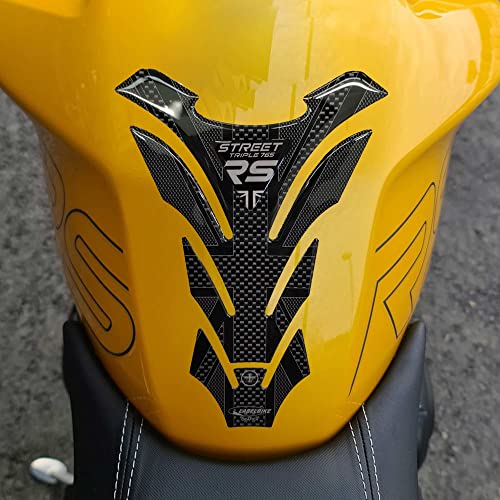 labelbike - 3D Sticker Motorcycle Fuel Tank Pad Protection and Decoration in Resin Compatible with Triumph Street Triple 765 RS 2023