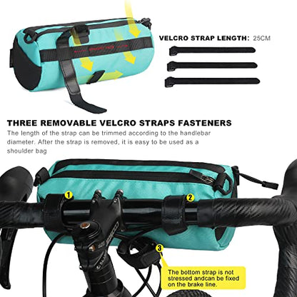 Rhinowalk Bike Handlebar Bag, Bicycle Front Bag Shoulder Bag Storage Bag with Shoulder Strap for Road Mountain Bike Cycling Travel - color: Blue