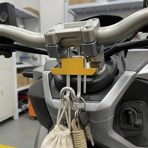 Motorcycle Hook Aluminum Alloy Luggage Hanger Helmet Holder Simple Installation Portable Storage Suitable for Outdoor Riding Hiking, Gold