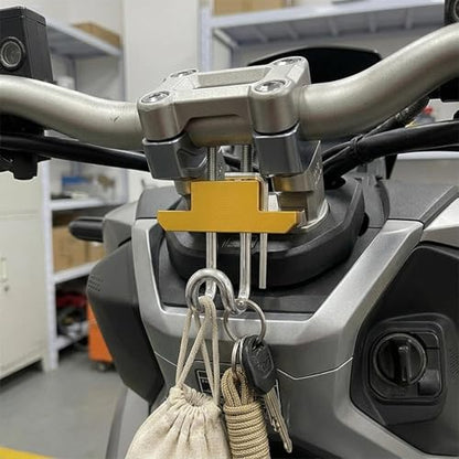 Motorcycle Hook Aluminum Alloy Luggage Hanger Helmet Holder Simple Installation Portable Storage Suitable for Outdoor Riding Hiking, Gold