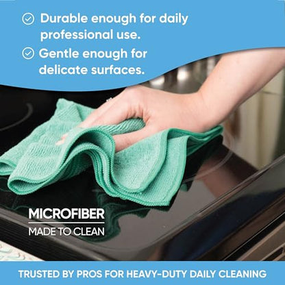 Bulk 12” X 12” All Purpose Microfiber Towels Wholesale - Case Quantity (400 Count) | No Fraying | High Density Microfiber | Zero Chemical Cleaner | Long-Lasting (Red) - color: Red, size: 400 Count (Pack of 1)