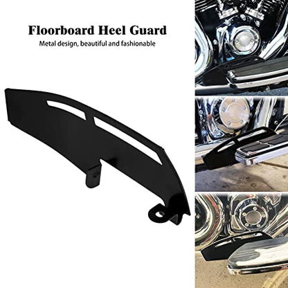 Motorcycle Driver Floorboard Heel Guard Fit For Harley Softail 86-17 Touring FLD 2012-2016 Touring Electra Glide Road Glide Road King Street Glide Black - color: Black