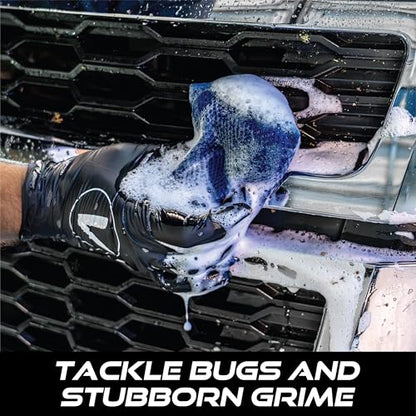 VIKING Mesh Bug Sponge, Car Wash Sponge for Cleaning Bugs and Tar, Royal Blue, 4 inch by 6 inch, 6 Pack - size: 6 Pack, style: 6 Pack