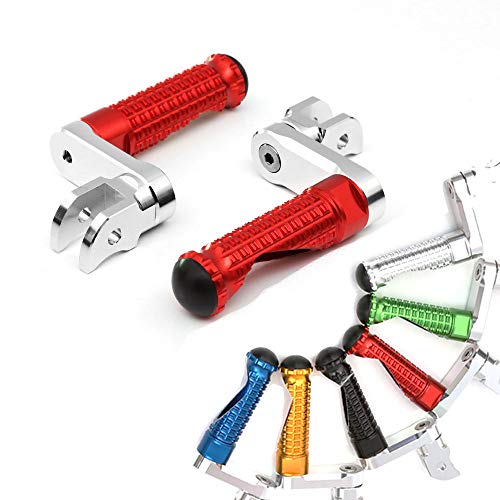 MC MOTOPARTS MPRO Red 40mm Riser CNC Front Foot Pegs Compatible with YZF R1 00-21 YZF R6 03-19 YZF R1M 15-21 R1S - color: Red, size: 40mm Extension