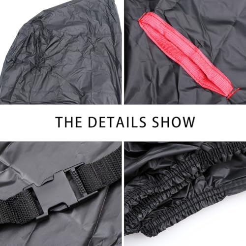 Universal Outdoor Motorcycle and ATV Cover Waterproof Sun Protection Oxford Cloth with Double Stitched Seams and Windproof Clasp, Anti-Theft Design for All-Season Use