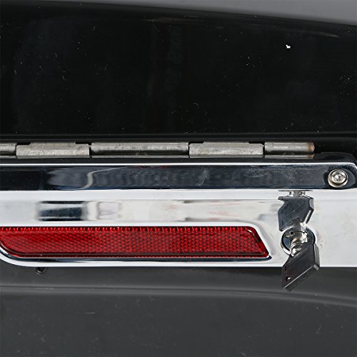 XMT-MOTO 5" Vivid Black Stretched Extended Hard Saddlebags Fit for Harley Davidson Touring FLT FLHT FLHTCU FLHRC Road King Road Glide Street Glide Electra Glide Ultra-Classic 1993-2013 - color: Vivid Black/black Latches, size: Stretched