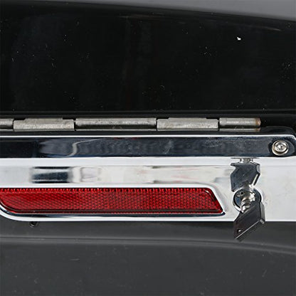 XMT-MOTO 5" Vivid Black Stretched Extended Hard Saddlebags Fit for Harley Davidson Touring FLT FLHT FLHTCU FLHRC Road King Road Glide Street Glide Electra Glide Ultra-Classic 1993-2013 - color: Vivid Black/black Latches, size: Stretched