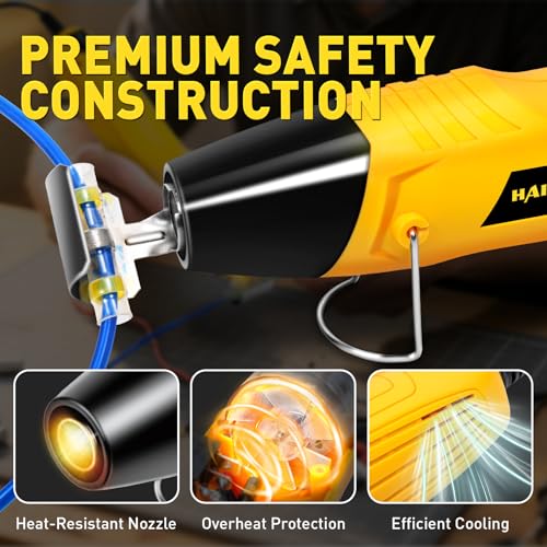 haisstronica 220 PCS Solder Seal Wire Connectors with Mini Heat Gun Kit, Waterproof Heat Shrink Wire Connectors, 10-26 AWG Solder Stick Wire Connectors for Automotive, Marine & Wiring Repair - size: 220PCS