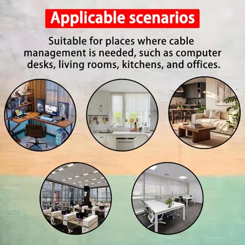 50Pcs Self-Adhesive Cable Clips, Cable Management Clips, Wire Organizer for TV PC Ethernet Cable Under Desk Home Office(White) - color: White