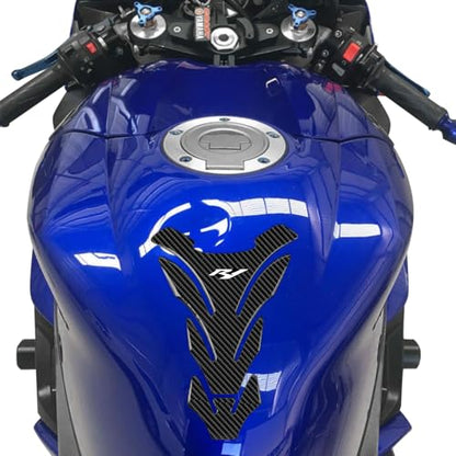 YZF-R1 Motorcycle Tank Pad Gas Tank Protector Compatible with Yamaha YZF-R1 R1 R1M 2015-2021 3D Anti Slip Tank Pad Stickers Gas Oil Fuel Tank Pad Protectors - size: For YZF R1